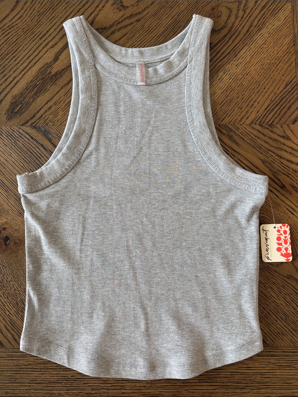 Women's free people movement Gray Ribbed Tank Top